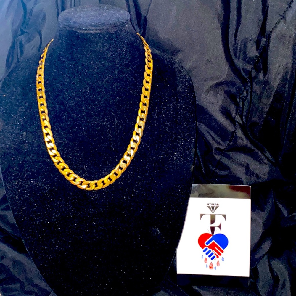 Solid gold cuban necklace